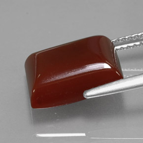 Carnelian Gemstone in 12.1 x 10.1 mm Size for Sale, Carnelian Stone in Red Orange Color