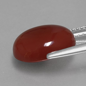 Carnelian Gemstone in 12 x 10 mm (calibrated) Size for Sale, Carnelian Stone in Brownish Red Color
