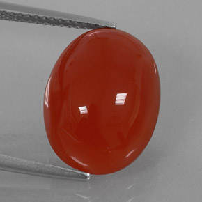 9.21 ct Orange Carnelian Gemstone, Carnelian Gem in Oval Cabochon Shape for Sale.