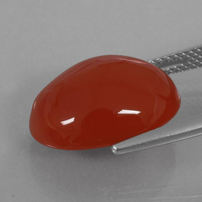 Carnelian Gemstone in 16 x 12 mm (calibrated) Size for Sale, Carnelian Stone in Red Orange Color
