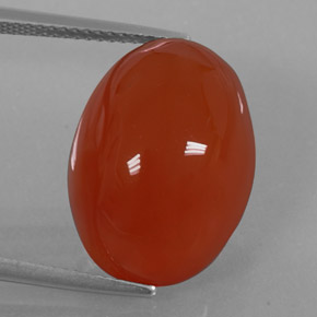 15.49 ct Orange Carnelian Gemstone, Carnelian Gem in Oval Cabochon Shape for Sale.