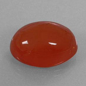 15.49 ct Orange Carnelian Stone, Natural Carnelian in Oval Cabochon Shape for Sale