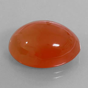 18.75 ct Orange Carnelian Gemstone, Carnelian Gem in Oval Cabochon Shape for Sale.