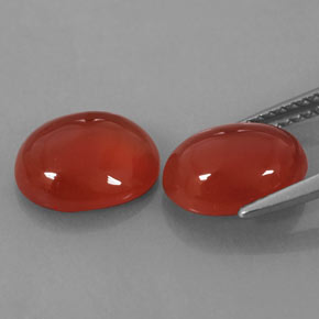 Carnelian Gemstone in 10 x 8 mm (calibrated) Size for Sale, Carnelian Stone in Orange Color