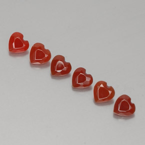 1.22 ct Orange Carnelian Stone, Natural Carnelian in Heart Facet Shape for Sale