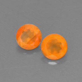 0.85 ct Orange Carnelian Gemstone, Carnelian Gem in Round Facet Shape for Sale.