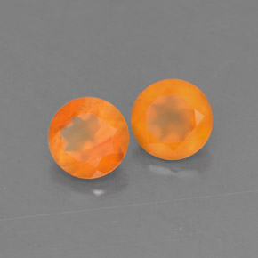 0.85 ct Orange Carnelian Stone, Natural Carnelian in Round Facet Shape for Sale