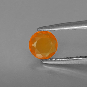 0.30 ct Orange Carnelian Gemstone, Carnelian Gem in Round Facet Shape for Sale.