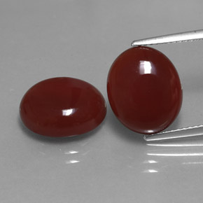 11.44 ct Red Carnelian Gemstone, Carnelian Gem in Oval Cabochon Shape for Sale.