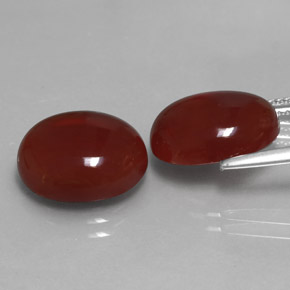 Carnelian Gemstone in 13.1 x 11.1 mm Size for Sale, Carnelian Stone in Reddish Brown Color