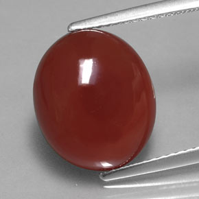 6.11 ct Orange Carnelian Gemstone, Carnelian Gem in Oval Cabochon Shape for Sale.