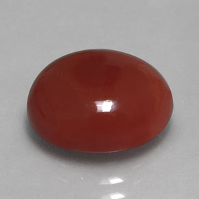 6.11 ct Orange Carnelian Stone, Natural Carnelian in Oval Cabochon Shape for Sale