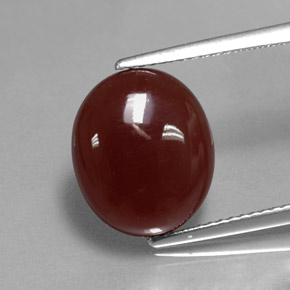 5.81 ct Brown Carnelian Gemstone, Carnelian Gem in Oval Cabochon Shape for Sale.
