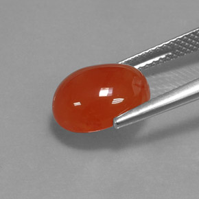 Carnelian Gemstone in 11 x 9 mm (calibrated) Size for Sale, Carnelian Stone in Red Orange Color