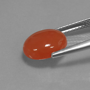 Carnelian Gemstone in 11 x 9 mm (calibrated) Size for Sale, Carnelian Stone in Red Orange Color