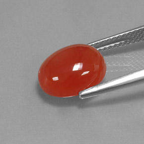 Carnelian Gemstone in 11 x 9 mm (calibrated) Size for Sale, Carnelian Stone in Red Orange Color