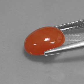 Carnelian Gemstone in 11 x 9 mm (calibrated) Size for Sale, Carnelian Stone in Red Orange Color