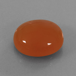 3.65 ct Orange Carnelian Stone, Natural Carnelian in Oval Cabochon Shape for Sale