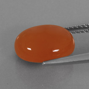 Carnelian Gemstone in 11.3 x 9.4 mm Size for Sale, Carnelian Stone in Orange Color