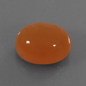 3.91 ct Orange Carnelian Stone, Natural Carnelian in Oval Cabochon Shape for Sale