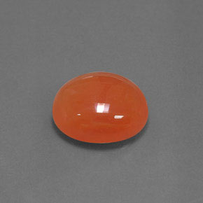 4.71 ct Orange Carnelian Stone, Natural Carnelian in Oval Cabochon Shape for Sale