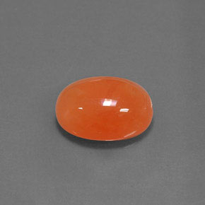 4.56 ct Orange Carnelian Stone, Natural Carnelian in Oval Cabochon Shape for Sale