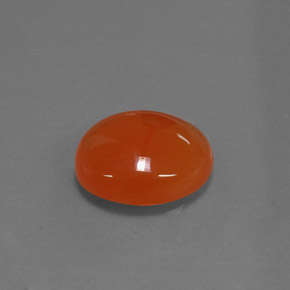 4.17 ct Orange Carnelian Stone, Natural Carnelian in Oval Cabochon Shape for Sale