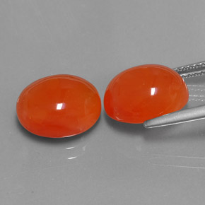 Carnelian Gemstone in 11 x 9 mm (calibrated) Size for Sale, Carnelian Stone in Orange Color