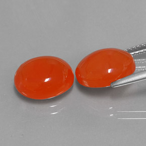 Carnelian Gemstone in 11 x 9 mm (calibrated) Size for Sale, Carnelian Stone in Orange Color