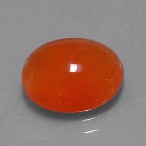3.29 ct Orange Carnelian Stone, Natural Carnelian in Oval Cabochon Shape for Sale