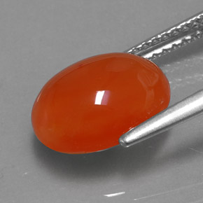 Carnelian Gemstone in 11 x 9 mm (calibrated) Size for Sale, Carnelian Stone in Orange Color