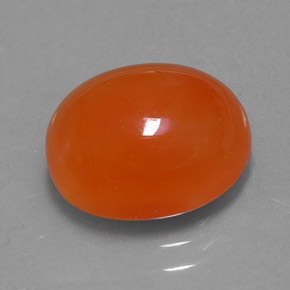 4.11 ct Orange Carnelian Stone, Natural Carnelian in Oval Cabochon Shape for Sale