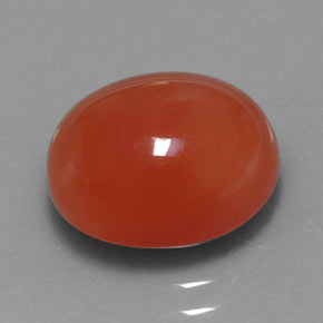 4.16 ct Orange Carnelian Stone, Natural Carnelian in Oval Cabochon Shape for Sale