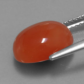 Carnelian Gemstone in 11 x 9 mm (calibrated) Size for Sale, Carnelian Stone in Red Orange Color