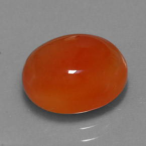 4.11 ct Orange Carnelian Stone, Natural Carnelian in Oval Cabochon Shape for Sale