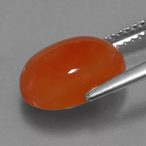 Carnelian Gemstone in 11 x 9 mm (calibrated) Size for Sale, Carnelian Stone in Orange Color