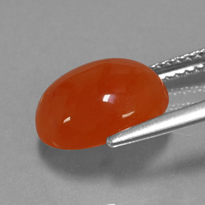 Carnelian Gemstone in 11 x 9 mm (calibrated) Size for Sale, Carnelian Stone in Red Orange Color
