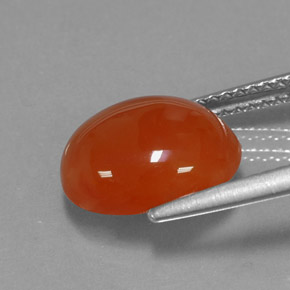 Carnelian Gemstone in 11 x 9 mm (calibrated) Size for Sale, Carnelian Stone in Red Orange Color