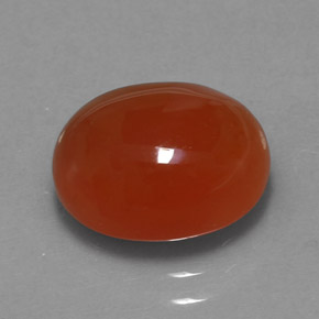 3.44 ct Orange Carnelian Stone, Natural Carnelian in Oval Cabochon Shape for Sale