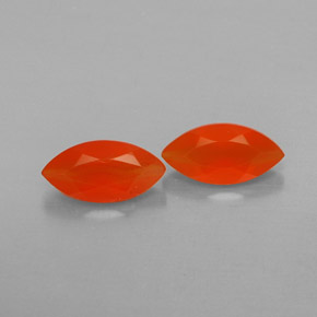 0.98 ct Orange Carnelian Gemstone, Carnelian Gem in Marquise Facet Shape for Sale.