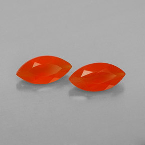 0.98 ct Orange Carnelian Stone, Natural Carnelian in Marquise Facet Shape for Sale