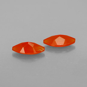 Carnelian Gemstone in 8 x 4 mm (calibrated) Size for Sale, Carnelian Stone in Orange Color