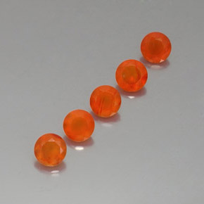2.39 ct Orange Carnelian Stone, Natural Carnelian in Round Facet Shape for Sale