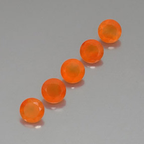 2.36 ct Orange Carnelian Stone, Natural Carnelian in Round Facet Shape for Sale