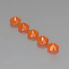 Carnelian Gemstone in 5 mm (calibrated) Size for Sale, Carnelian Stone in Orange Color