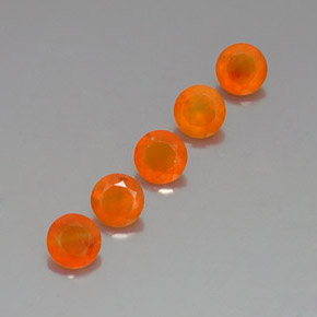 2.06 ct Orange Carnelian Stone, Natural Carnelian in Round Facet Shape for Sale