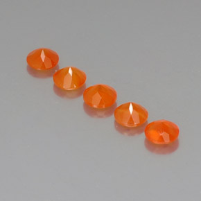 Carnelian Gemstone in 5 mm (calibrated) Size for Sale, Carnelian Stone in Orange Color