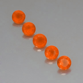 2.41 ct Orange Carnelian Gemstone, Carnelian Gem in Round Facet Shape for Sale.