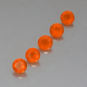 2.41 ct Orange Carnelian Stone, Natural Carnelian in Round Facet Shape for Sale