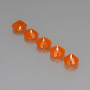 Carnelian Gemstone in 5 mm (calibrated) Size for Sale, Carnelian Stone in Orange Color